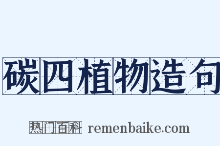 碳四植物造句是什么意思的图片